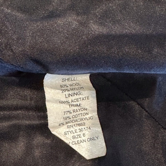 Florence Eisman Girls 6 Gray/Black Dressy Coat with Faux Fur Trim - Picture 5 of 9